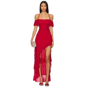 Runaway The Label Hariette Maxi Dress in Cherry Small New Womens Long Gown